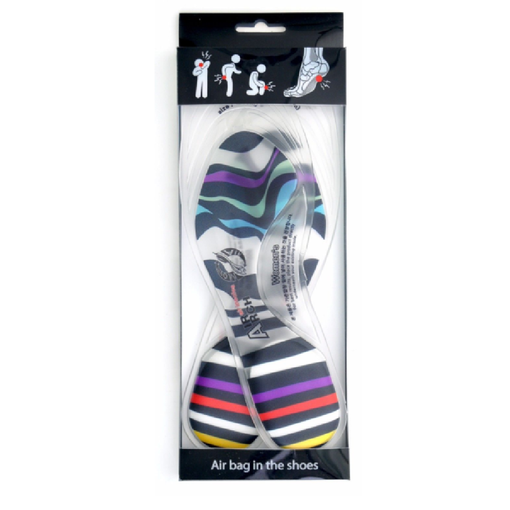 Air Arch Walking Zebra Shoes Insoles Men Women Orthotic Support Flat Feet Insert