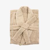 COTTON BATH ROBE BEIGE