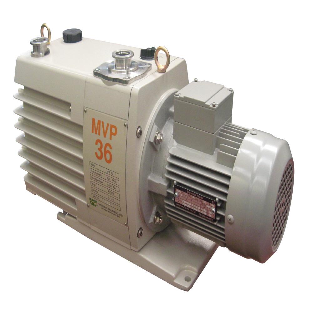 Double stage rotary vane vacuum pump