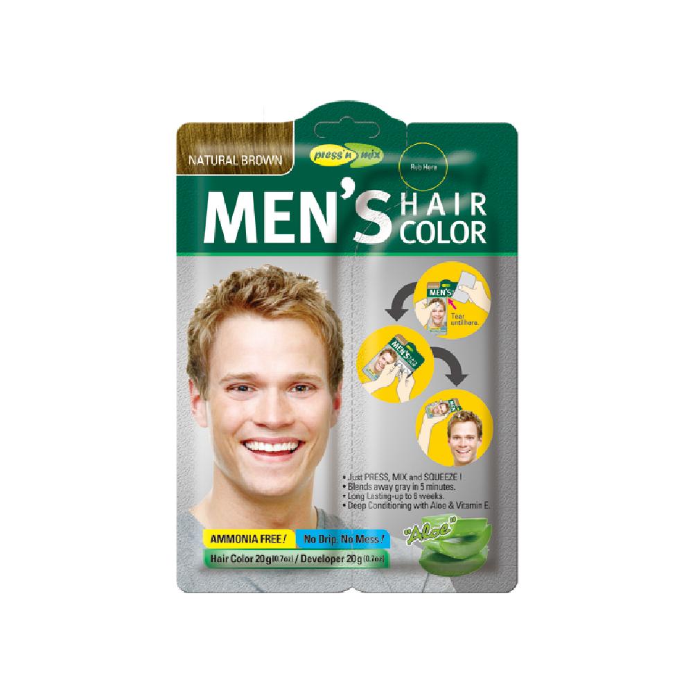 PRESS'nMIX Men's Hair Color - NATURAL BROWN