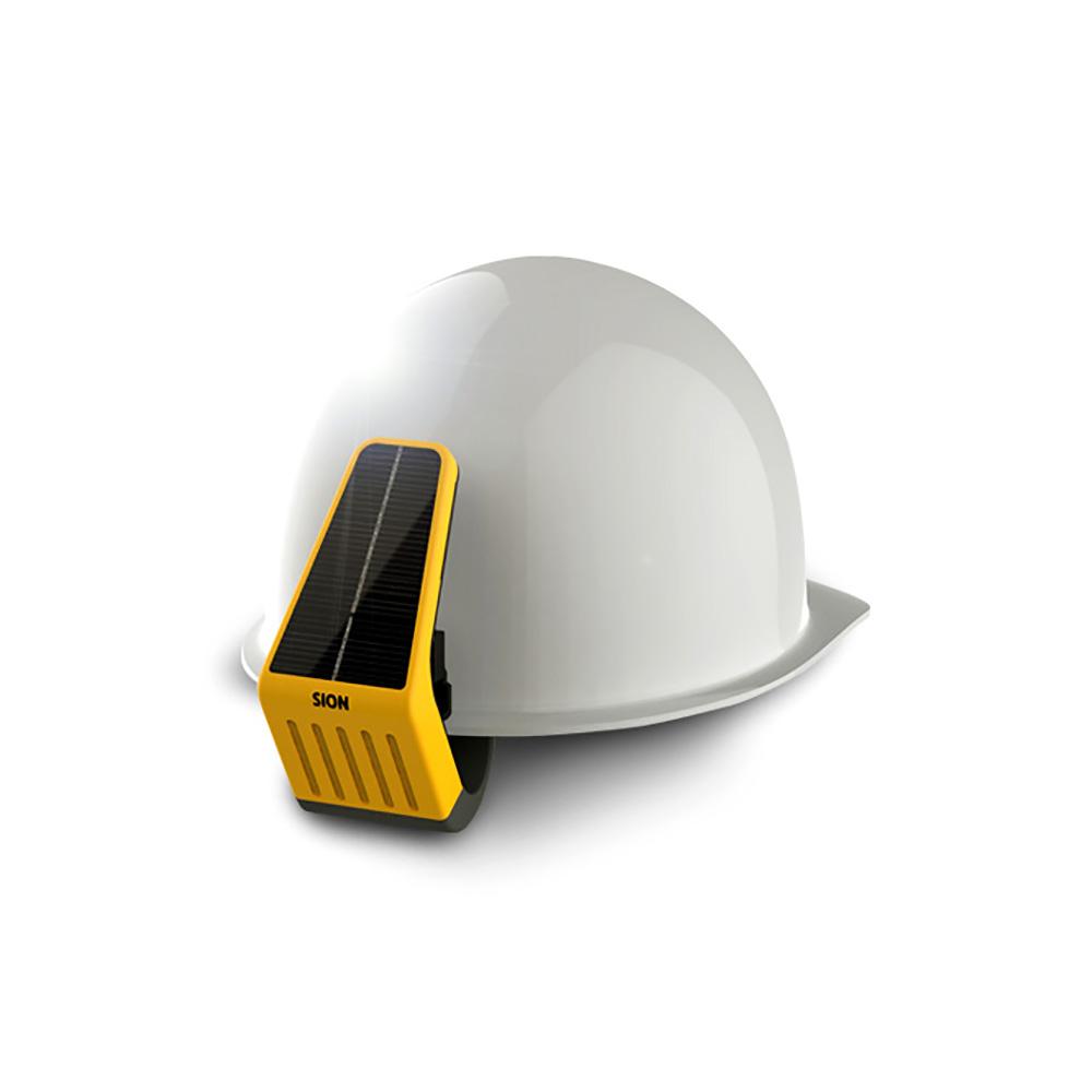 Helmet solar fan