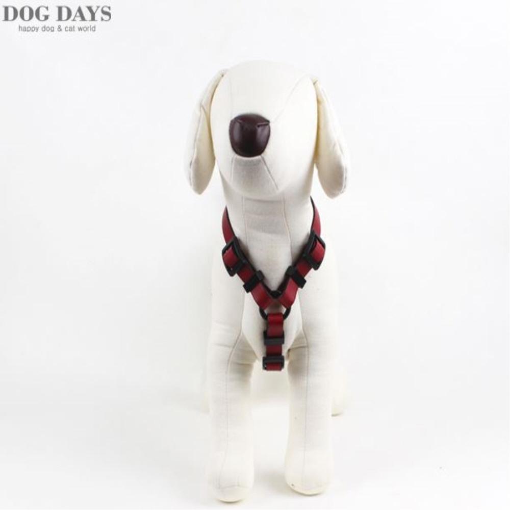 Retro leather black harness(Red)