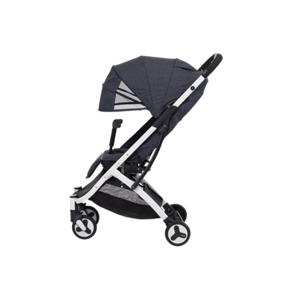 Comfortable SESTO LITE T with 3.5 large full canopy and one touch folding system (Grey, Navy)