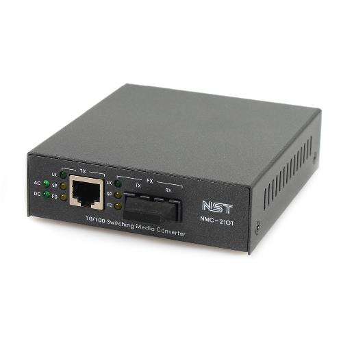 NMC-2101 converts from UTP to optic signal and connect remote networks