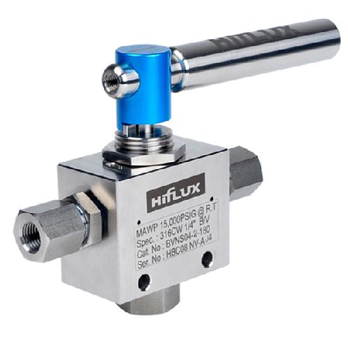 High Pressure 2-Way Ball Valve Trunion style Ball 1/4" 20,000psi