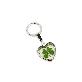 full image Clover Keyring - Fancy Resin Craft Art Pressed Real Four Leaf Clover Key Chain - Heart Shape