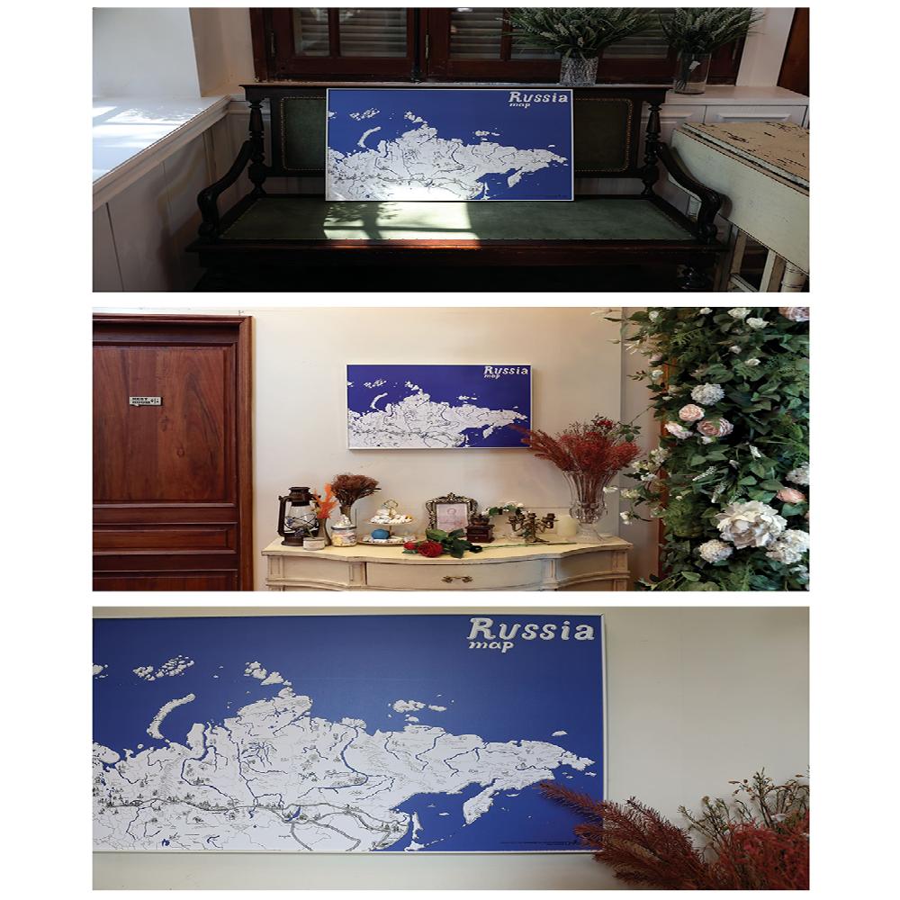 Dream Sky Nation-Map Decorative Coloring Painting DIY Paper Continent Map - Russia