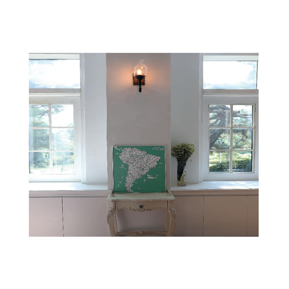 Dream Sky Nation-Map Decorative Coloring Painting DIY Paper Continent Map - South America