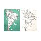 full image Dream Sky Nation-Map Decorative Coloring Painting DIY Paper Continent Map - South America