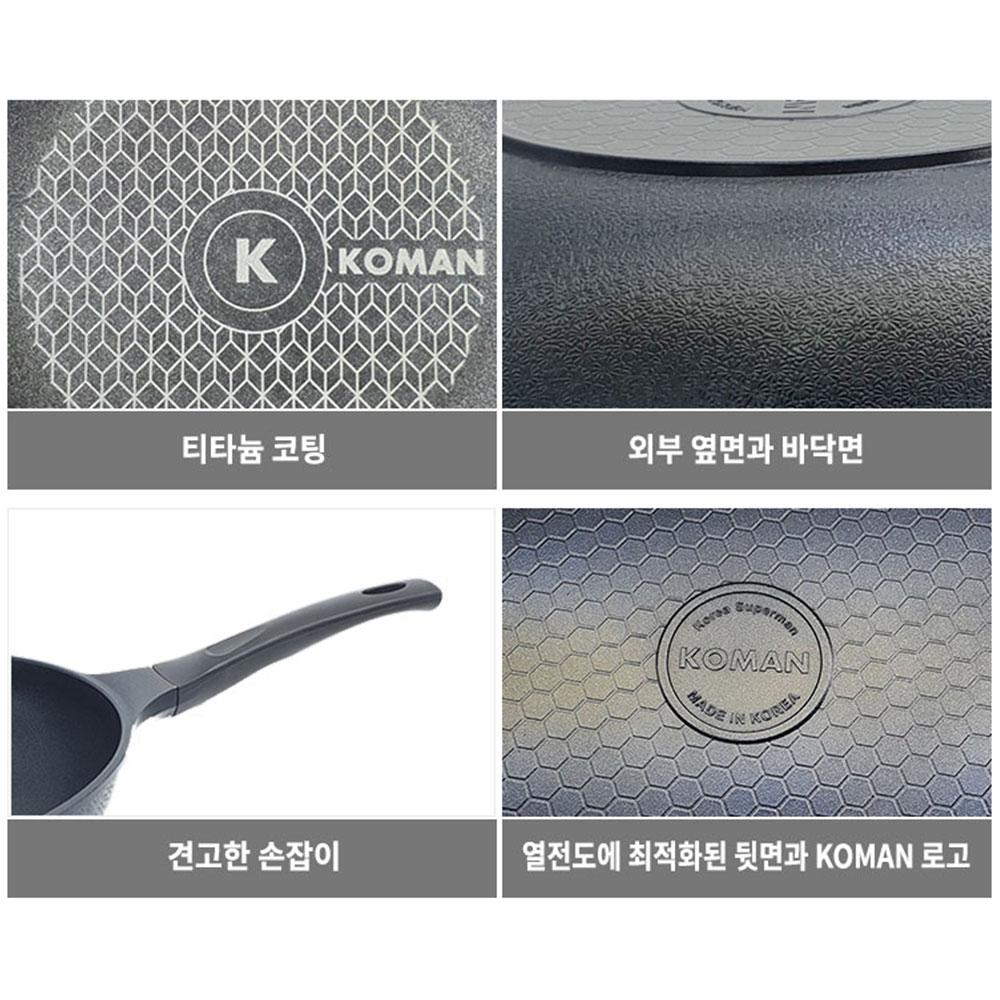 KOMAN Shinewon Titanium Coating Wok pan 28cm