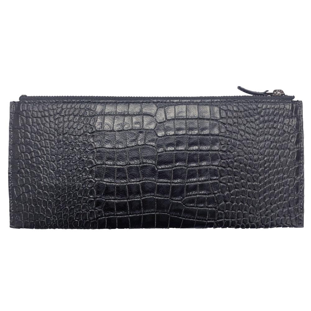 WISHBAYHA.K N Flat Zipper Long Wallet Simple Zen Style Calf Leather Natural Fruit Dyeing 23.5*13.5*9