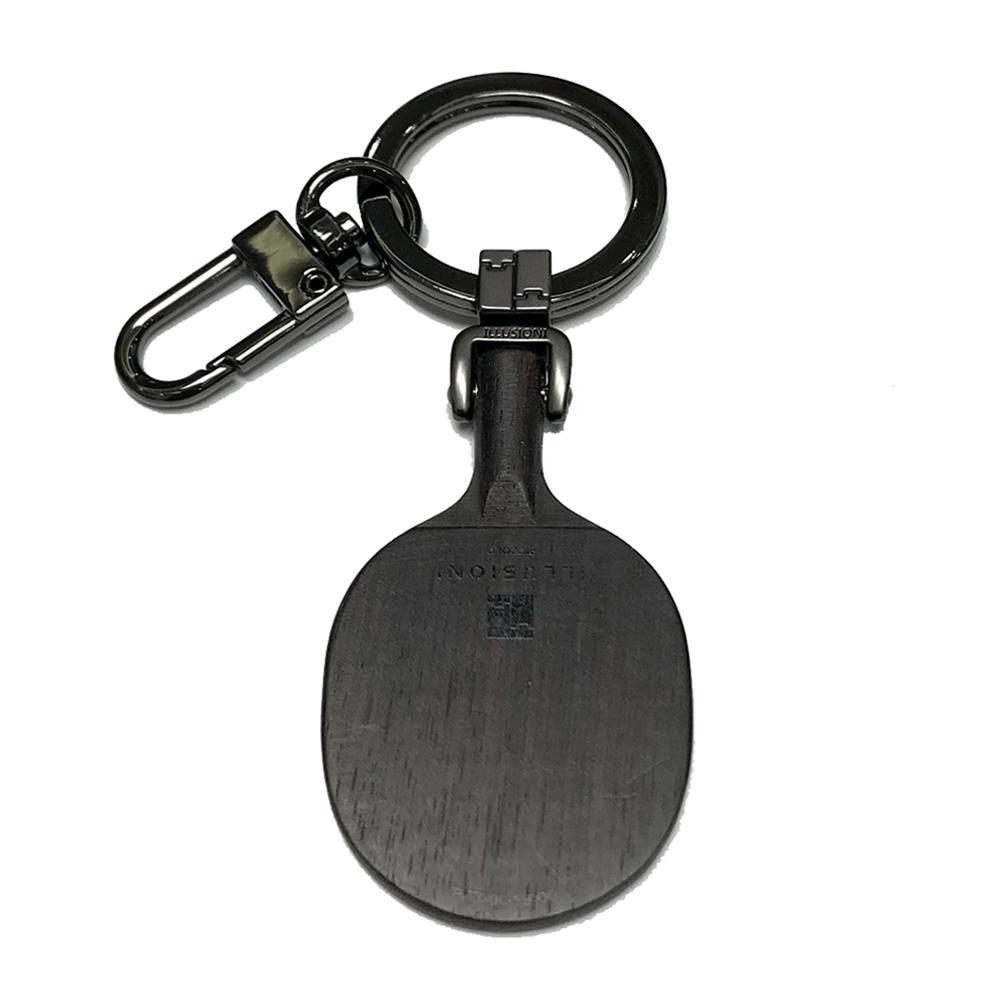 ILLUSIONI PICCOLO TT BLADE Table Tennis Racket Keychain/Key Ring_Ebony Black