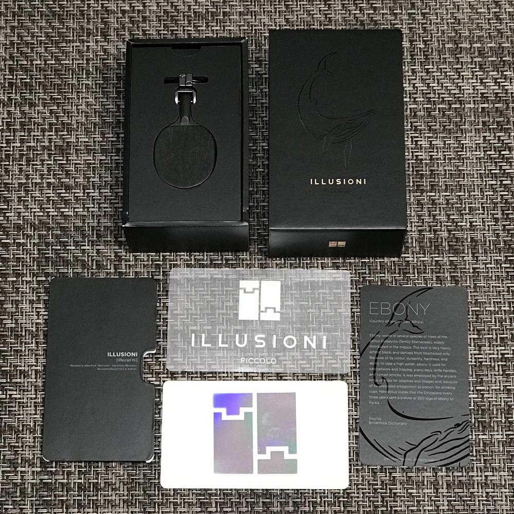 ILLUSIONI PICCOLO TT BLADE Table Tennis Racket Keychain/Key Ring_Ebony Black