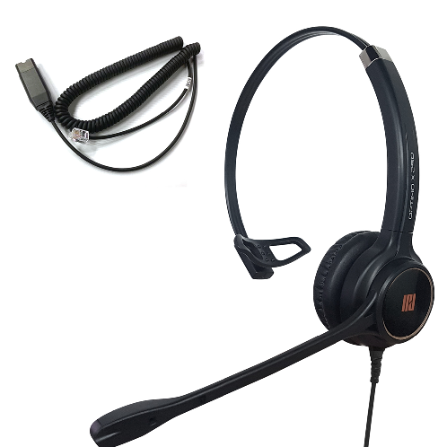 IPD IPH-250 Single Ear Noise canceling Headset with 2.5mm jack for Cisco SPA, Polycom, Grandstream,I