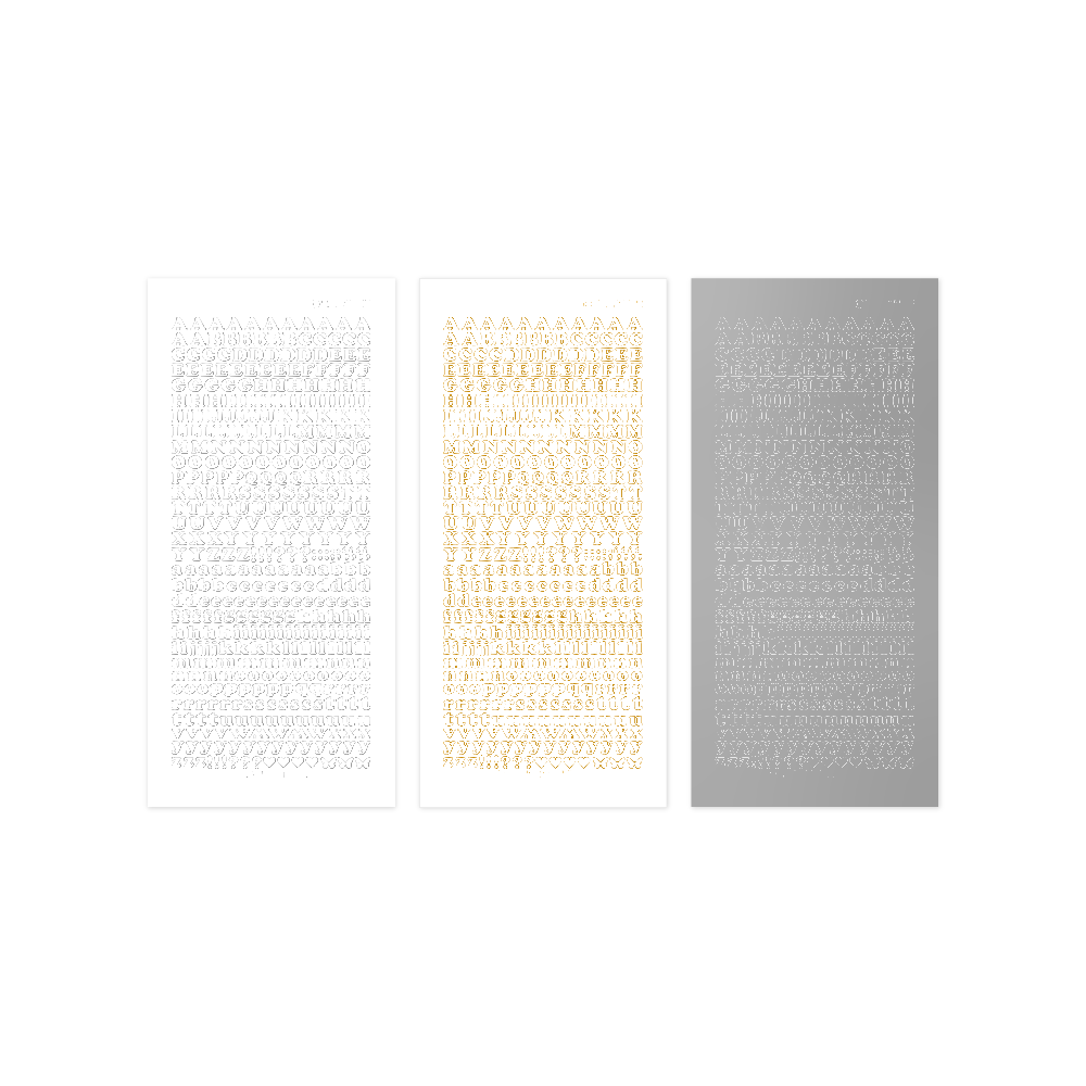 Sooangs 001 6mm ABC stickers·Korean CUTE holographic Stickers