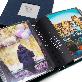 detail image2 Fabric Frame Cover Photo Album 1UP, 5x7 50 Pockets (Jet Black)