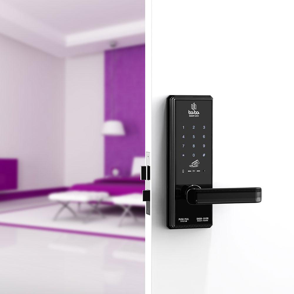 Smart Digital Door Lock BABA-8100 (2-way) 7 Colors Keypad Keyless Entry Code