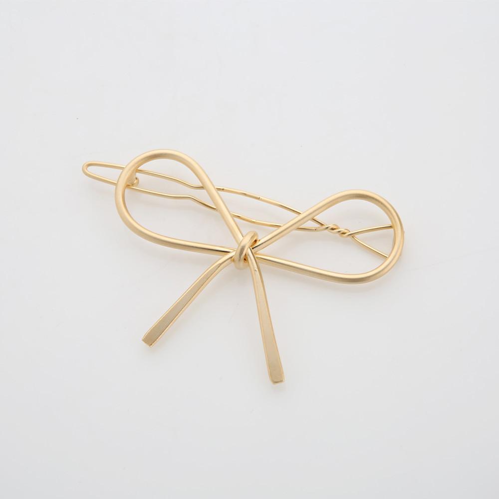 Jinccecil ribbon hairpin -Matte Silver