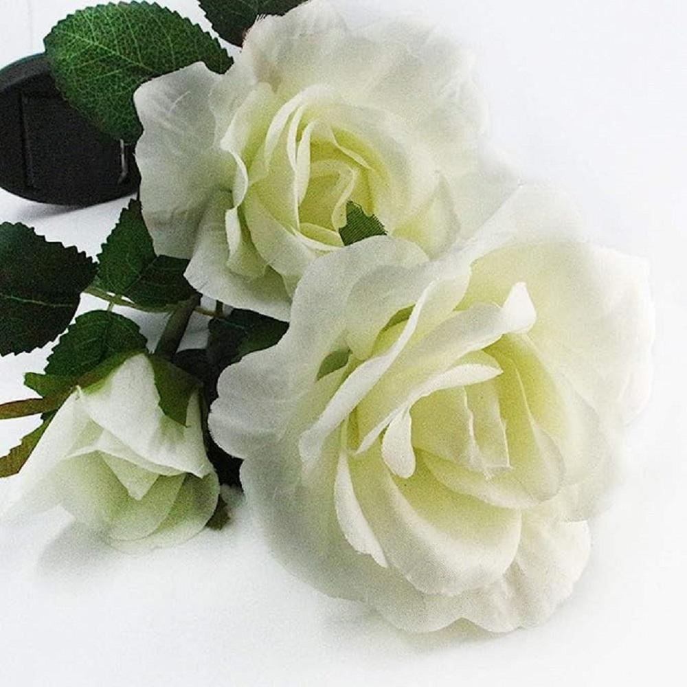 DAEWANG King Flower Rose Light Lamp with Solar Panel LED (10 Sets) Interior Home Outdoor Decoration,