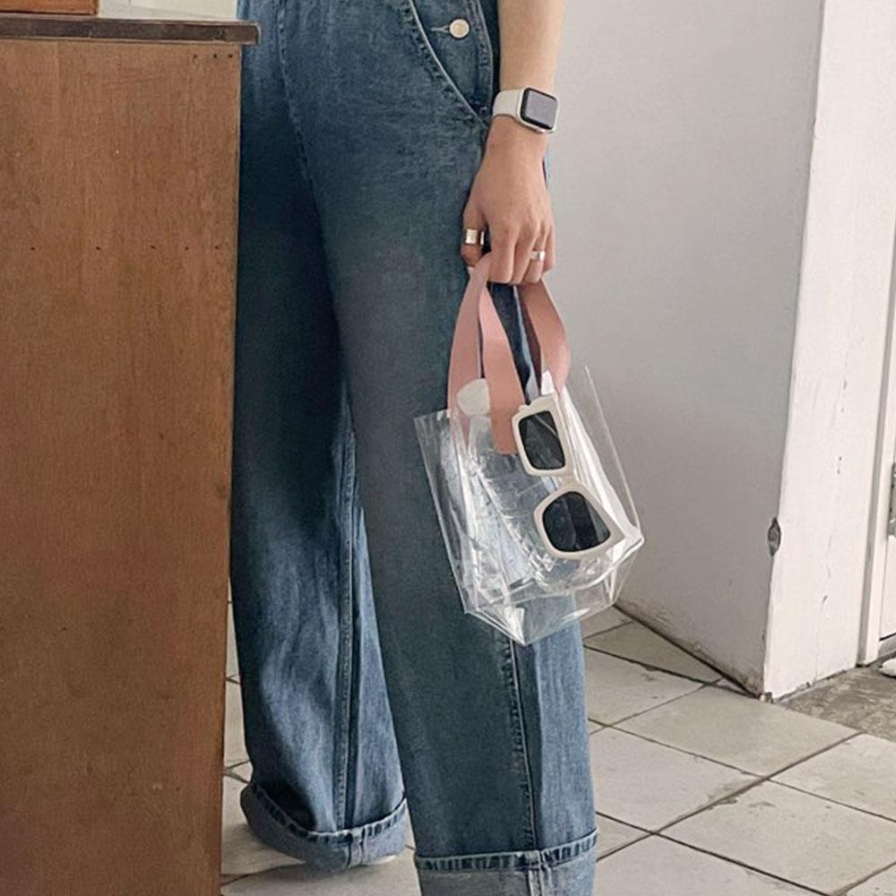 Red Lauder Point handle transparent bag small - bag - PVC - transparent - 20*17.5*10cm - 1ea