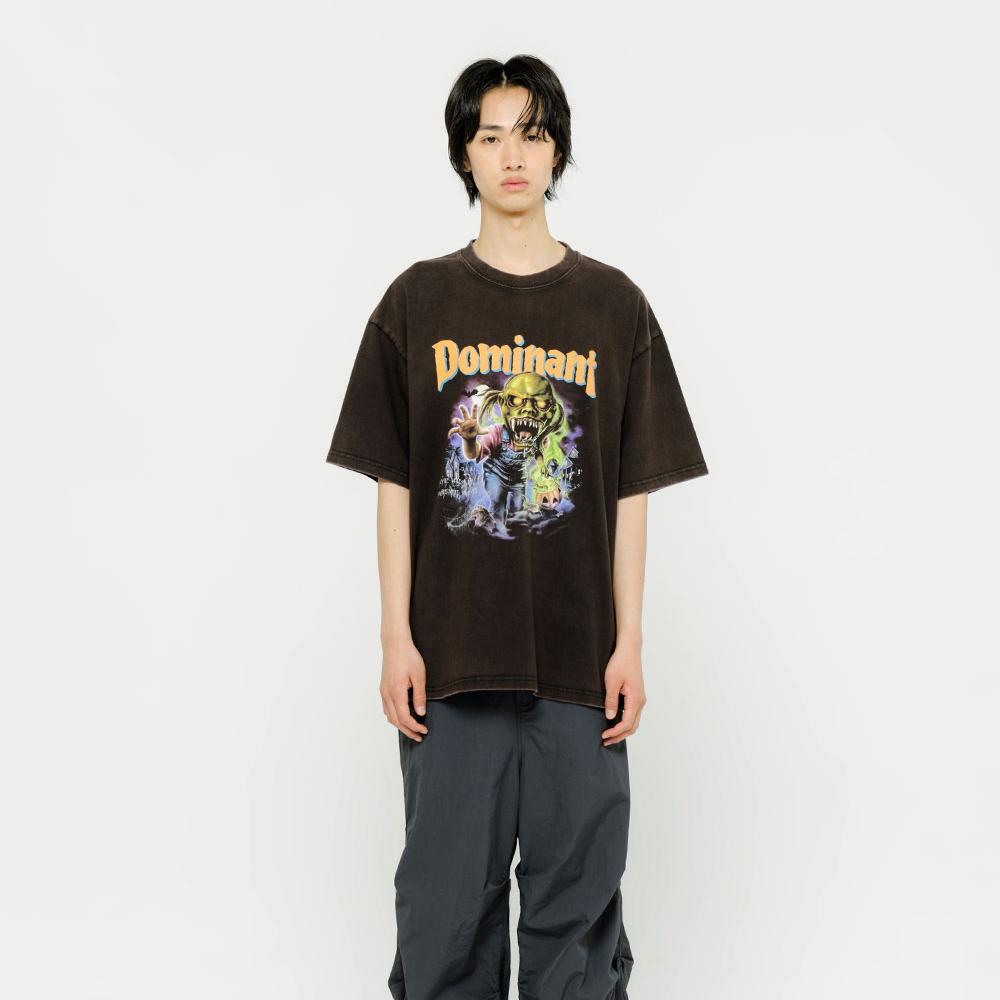 VINTAGE WASHING GOOSEBUMPS T-shirts BLACK