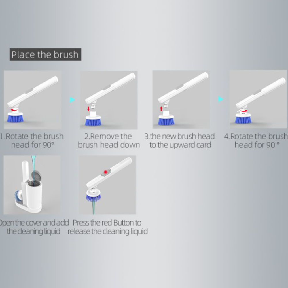 Lily Light cleaning brush rechargeable dish washing bathroom brush cleaner brush for dishes