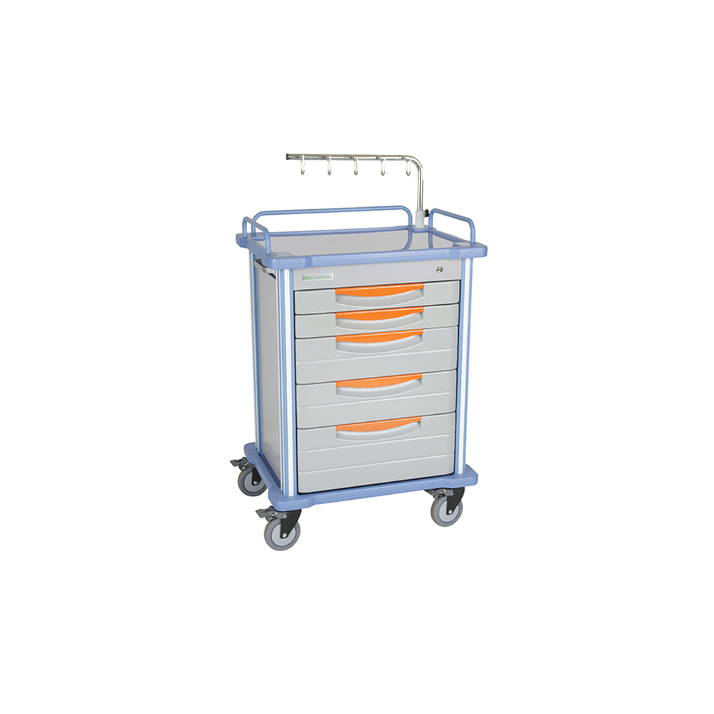 Patient Emergency Trolley, Medical Nursing Crash Cart, Medical Cart hospital Furniture